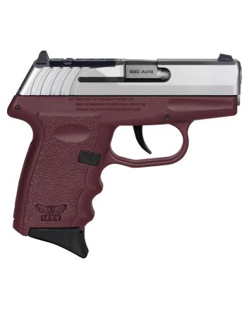 SCCY Industries CPX3TTCRRDRG3 CPX-3 RD 380 ACP 10+1 2.96" Crimson Red Polymer/Serrated Stainless Steel Slide/Finger Grooved Crimson Red Polymer Grip