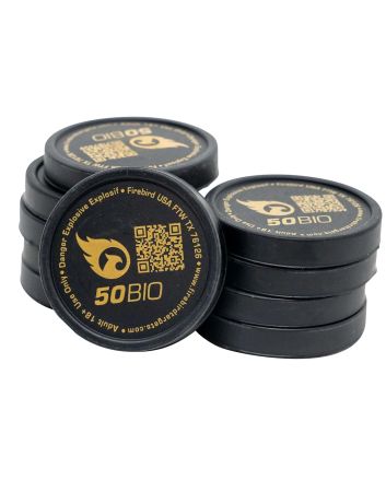 Firebird USA 50BIO 50BIOMoving Trajectory/Static White Smoke Universal Firearm 50mm 10 Pk.