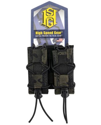 High Speed Gear 13PT12MB TACO Mag Pouch Double MultiCam Black Nylon Belt Belts 2.25" Wide Compatible w/ Pistol