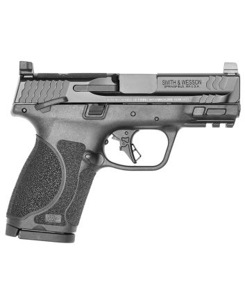 Smith &amp; Wesson 13570 M&amp;P M2.0Compact 9mm Luger 15+1, 3.60" Black Armornite Stainless Steel Barrel &amp; Optic Cut/Serrated Stainless Steel Slide, Matte Black Polymer Frame w/Picatinny Rail