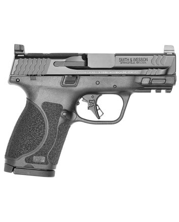 Smith &amp; Wesson 13571 M&amp;P M2.0Compact 9mm Luger 15+1, 3.60" Black Armornite Stainless Steel Barrel &amp; Optic Cut/Serrated Slide, Matte Black Polymer Frame w/Picatinny Rail