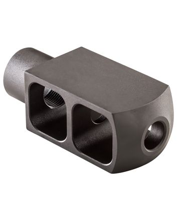 Alexander Arms MBEOTNKKIT Tank Muzzle Brake Kit Black Steel with 49/64-20 tpi Threads 3.50" OAL 1.50" Diameter for 50 Beowulf