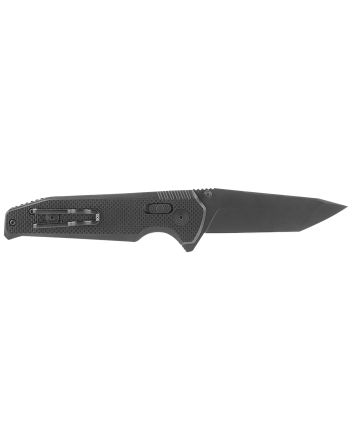 S.O.G SOG-12-57-01 Vision XR3.36" Folding Tanto Plain Black TiNi CTS XHP Steel Blade Black G10 Handle