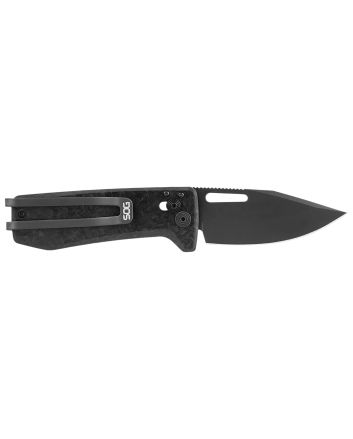 S.O.G SOG12630557 Ultra XR XHP 2.80" Folding Plain Black Satin TiCN Cryo CTS XHP Blade/ Black Carbon Fiber Handle Includes Pocket Clip