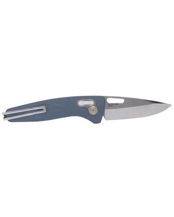 S.O.G SOG12730457 One-Zero XR 3.10" Folding Plain Satin/Polished Cryo CPM S35VN Steel Blade/ Smoke Gray Sculpted Aluminum Handle