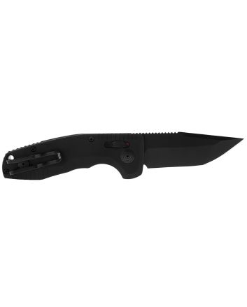 S.O.G SOG-15-38-09 SOG-TAC Auto Compact 2.94" Folding Tanto Plain Black TiNi Cryo D2 Steel Blade Black Micro-Textured Anodized Aluminum Handle Includes Pocket Clip