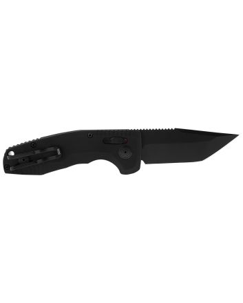 S.O.G SOG-15-38-10 SOG-TAC Auto Compact 2.94" Folding Tanto Part Serrated Black TiNi Cryo D2 Steel Blade Black Micro-Textured Anodized Aluminum Handle Includes Pocket Clip