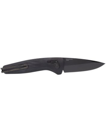 S.O.G SOG15730157 One-Zero Auto 3.10" Folding Plain Black Chrome CPM S35VN SS Blade/ Black Aluminum Handle