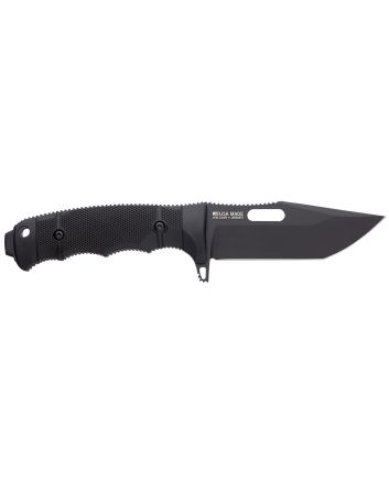 S.O.G SOG17210257 Seal FX 4.30" Fixed Tanto Plain Black Cerakote CPM S35VN SS Blade Black GRN/SS Handle Includes Sheath