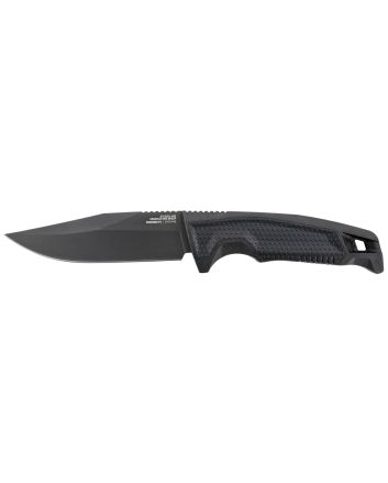 S.O.G SOG17220157 Recondo FX 4.60" Fixed Plain Satin TiNi Full Tang Cryo 440C SS Blade/ Black Overmolded GRN Handle