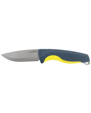 S.O.G SOG17410141 Aegis FX3.70" Fixed Drop Point Plain Stonewashed 4116 Krupp SS Blade, Indigo w/Acid Accents GRN Handle, Includes Sheath