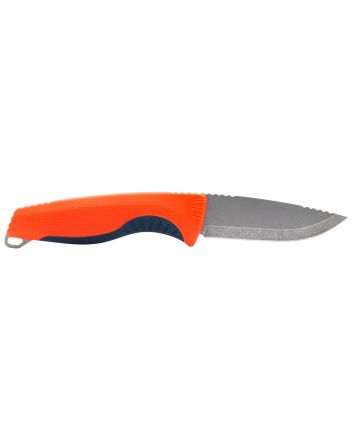 S.O.G SOG17410341 Aegis FX3.70" Fixed Drop Point Plain Satin 4116 Krupp SS Blade, Recue Red w/Indigo Accents GRN Handle, Includes Sheath