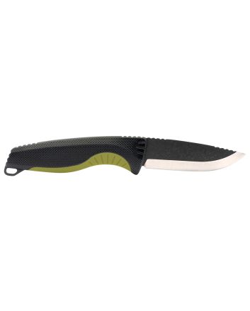 S.O.G SOG17410441 Aegis FX 3.70" Fixed Drop Point Plain Stonewashed 4116 Krupp SS Blade Black w/Moss Green Accents GRN Handle, Includes Sheath