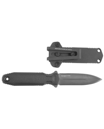 S.O.G SOG17610357 Pentagon FX Covert 3.41" Fixed Spear Point Plain Black Titanium Nitride Cryo CPM S35VN Blade/G10 Blackout Handle