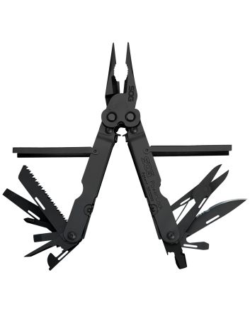 S.O.G SOG-B61N-CP PowerlockBlack Oxide 420 Stainless Steel 7" Long Features 18 Tools w/Sheath