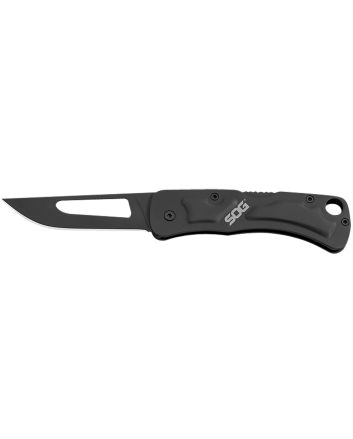 S.O.G SOG-CE1012-C Centi II 2.10" Folding Straight Back Plain Black Hardcased Stainless Steel Blade/Black Stainless Steel Handle