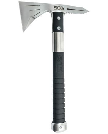 S.O.G SOGF182NCP Voodoo Hawk Mini 2.75" Blade 3Cr13MoV SS Blade Black Side Hammer Checkering w/"SOG" GRN Handle 12.50" Long Tomahawk