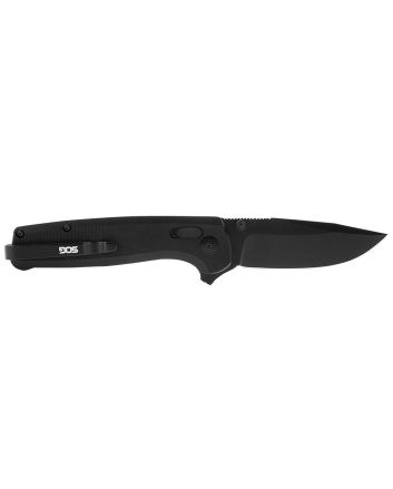 S.O.G SOGTM1027CP Terminus XR 2.95" Folding Clip Point Plain Black TiNi D2 Steel Blade Black G10 Handle Includes Pocket Clip
