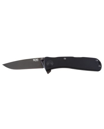 S.O.G SOGTWI12CP Twitch II 2.65" Folding Plain Black Hardcased TiCN AUS-8A SS Blade Black Anodized Aluminum Handle Includes Pocket Clip