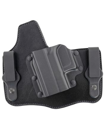 Galco KT801RB KingTuk Deluxe IWB Black Kydex/Leather Compatible w/Glock 43/43X/Springfield Hellcat Pro UniClip Mount Left Hand