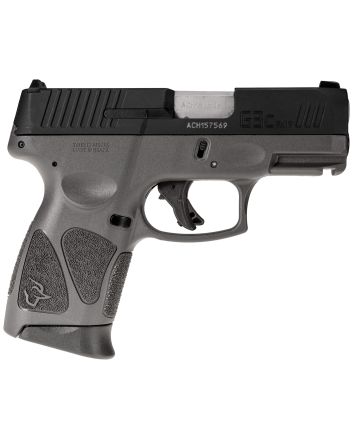 Taurus 1G3C931G G3CCompact Frame 9mm Luger 12+1 3.26" Matte Stainless Steel Barrel, Matte Black Tenifer Serrated Steel Slide, Gray Polymer Frame w/Picatinny Rail, Gray Polymer Grip, Right Hand