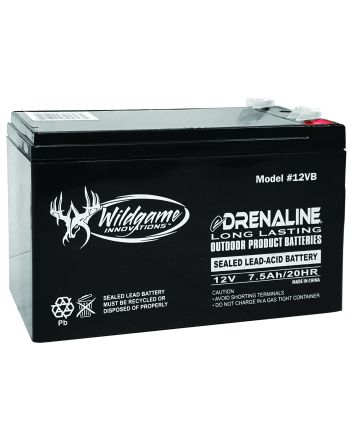 Wildgame Innovations WGIWGIBT0011 Edrenaline Rechargeable Battery Black 12.0 Volts