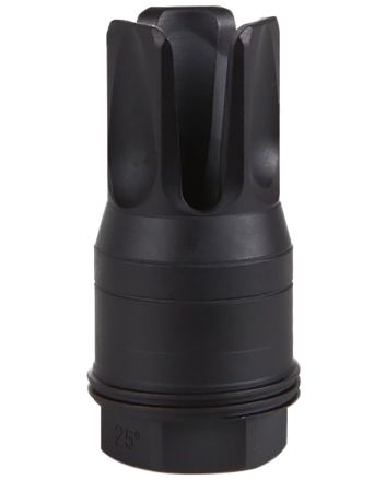 Sig Sauer SL55612X2825DEGF Clutch-Lok QD Flash Hider Black Stainless Steel with 1/2"x28 tpi 2.10" OAL for 5.56mm Sig Taper Lok Barrels