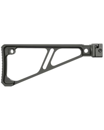 Midwest Industries MISTAPSFFES Side Folding Fixed Extruded StockBlack Anodized Aluminum for Picatinny Rail