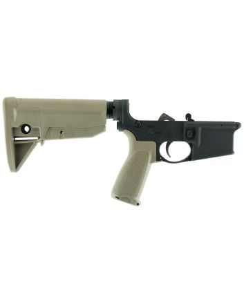BCM LRGSTKMOD0FDE BCM Lower MOD 0 Multi-Caliber 7075-T6 Aluminum Black Cerakote Synthetic Flat Dark Earth Pistol Grip &amp; Stock for AR-Platform