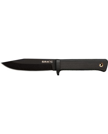Cold Steel CS-49LCKD SRK Compact 5" Fixed Plain Black Tuff-Ex Finish SK-5 Steel Blade/Black Kray-Ex Handle Includes Sheath
