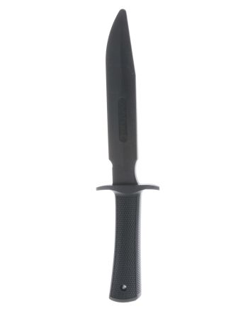 Cold Steel CS92R14R1 Military Classic Trainer 6.75" Fixed Plain Black Santoprene Blade, 4.75" Black Santoprene Handle