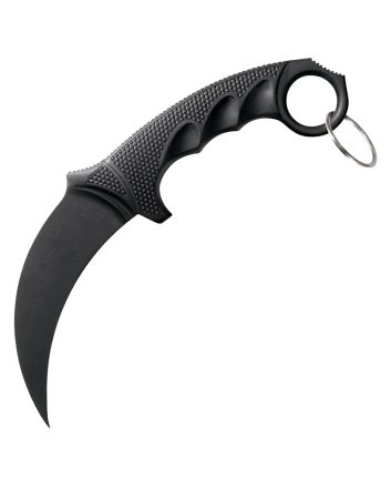 Cold Steel CS92FK FGX4" Fixed Plain Karambit Black Griv-Ex Blade/Black Griv-Ex w/Overmold Kray-Ex Handle