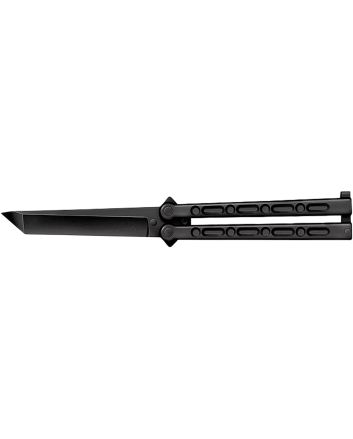 Cold Steel CS-92EAB FGX Balisong 5" Folding Plain Tanto Black Griv-Ex Blade/Handle