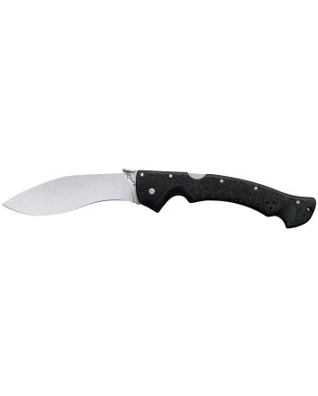 Cold Steel CS-62JL Rajah II 6" Folding Plain Stone Washed Japanese AUS-10A SS Blade/ Black Griv-Ex Handle