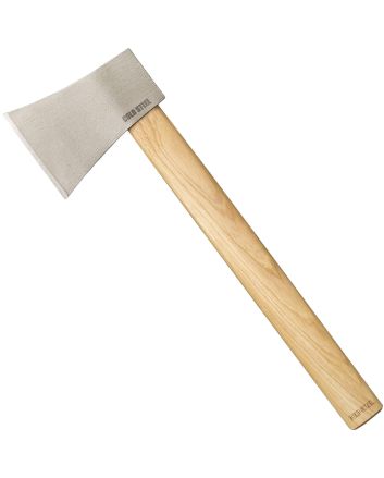 Cold Steel CS90AXFZ Competition Throwing Axe 4" Hatchet Plain 1055 Carbon Steel Blade American Hickory Handle 16"