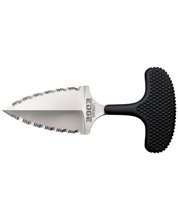 Cold Steel CS43XLSS Urban Edge2.50" Fixed Serrated Stone Washed Japanese AUS-8A SS Blade/Black Textured Kray-Ex Handle
