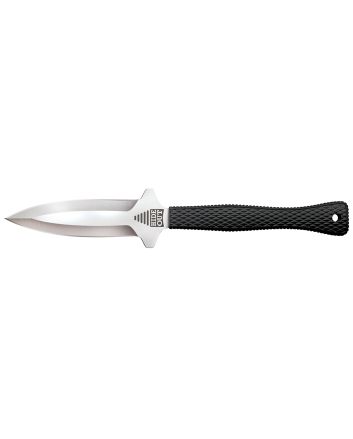 Cold Steel CS49NDE Hide Out3" Fixed Plain Satin Polished Japanese AUS-8A SS Blade/ Black Contoured &amp; Checkered Kray-Ex Handle