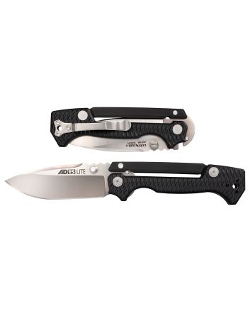 Cold Steel CS58SQL AD-15 Lite 3.50" Folding Plain Japanese AUS-10A SS Blade/ Black Textured Griv-Ex Handle