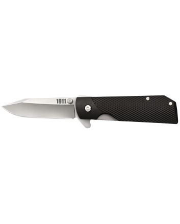 Cold Steel CS20NPJAAZ 19113" Folding Clip Point Plain 4034 SS Blade Black Textured Griv-Ex Handle Includes Pocket Clip