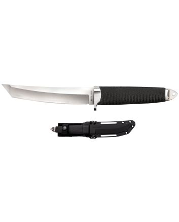 Cold Steel CS-35AB San Mai Master 6" Fixed Tanto Plain Satin VG-10 San Mai Blade/Black Textured/Oval Kray-Ex Handle Includes Sheath