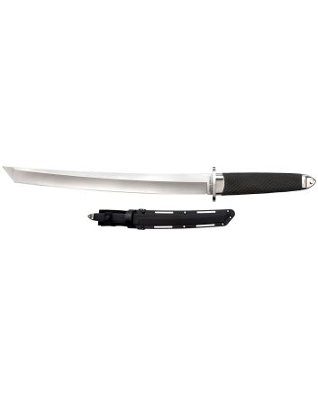 Cold Steel CS35AE Magnum Tanto XII12" Fixed Tanto Plain Satin VG-10 San Mai Blade/Black Textured/Oval Kray-Ex Handle Includes Sheath