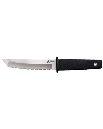 Cold Steel CS17TS Kobun5.50" Fixed Tanto Serrated AUS-8A SS Blade/Black Checkered Kray-Ex Handle Includes Sheath