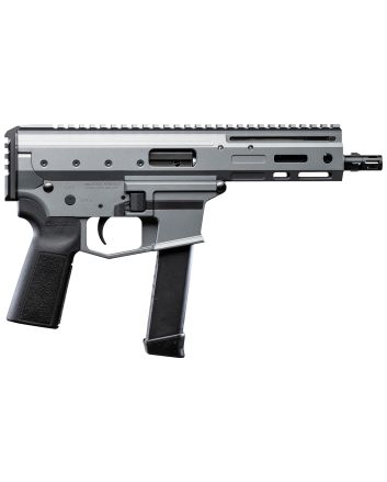 Angstadt Arms AAMDP09PG6 MDP-99mm Luger 27+1 5.85" Black Melonite Threaded Barrel, M-LOK Free-Float Handguards, Tactical Gray Cerakote Aluminum Picatinny Rail Receiver, Black Polymer Grips