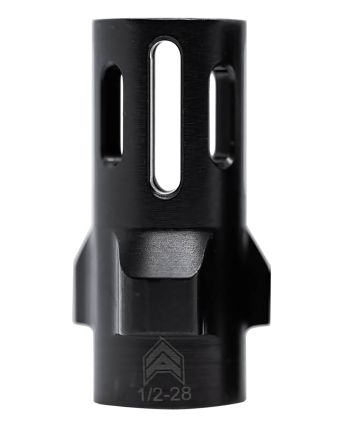 Angstadt Arms AA093LHB28 Flash HiderBlack Hardcoat Anodized Steel with 1/2"-28 tpi Threads 1.42" OAL for 9mm Luger