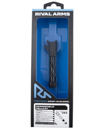 Rival Arms RA-RA20H102A Precision V1 Black PVD Stainless Steel Spiral Fluted Threaded for Springfield Hellcat