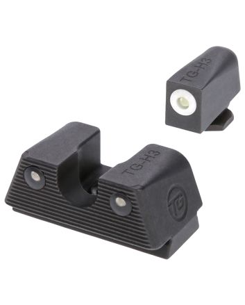 TruGlo TGTG231G1XA Tritium XWhite Outline Tritium Front/Green Tritium Rear/Black Nitride Fortress Frame, Compatible w/Glock 42/43/43X/48 Except MOS, Front Post/Rear Dovetail Mount