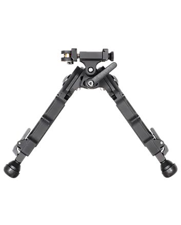 Accu-Tac BRASQDG204 BR-4 G2 Arca Spec Bipod made of Black Hardcoat Anodized Aluminum with ARCA Style Rail Attachment, Steel Feet &amp; 5.75"-8.25" Vertical Adjustment