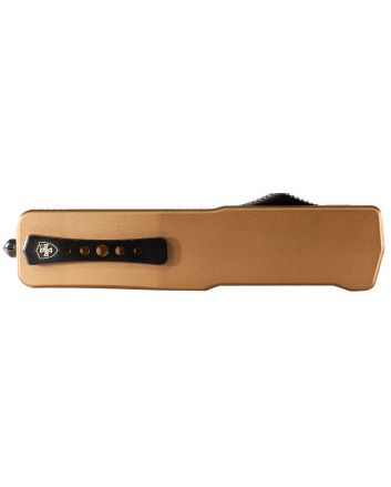 Templar Knife LAAB121 Premium LWLarge 3.50" OTF Dagger Plain Black Oxide Stonewashed Powdered D2 Steel Blade, 5.25" Bronze Anodized Aluminum Handle