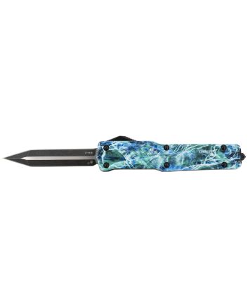 Templar Knife MZMOS121 Premium WeightedSlim 3.16" OTF Dagger Plain Black Oxide Stonewashed D2 Steel Blade, 4.93" Mossy Oak Seafoam Aluminum Zinc Alloy Handle