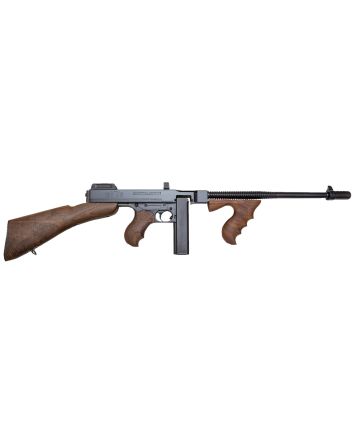 Thompson T1B14 1927A-1 Deluxe 45 ACP Caliber with 16.50" Barrel, 20+1 Capacity (Stick), Blued Metal Finish, Walnut Removable Fixed Stock &amp; Wood Grip Right Hand
